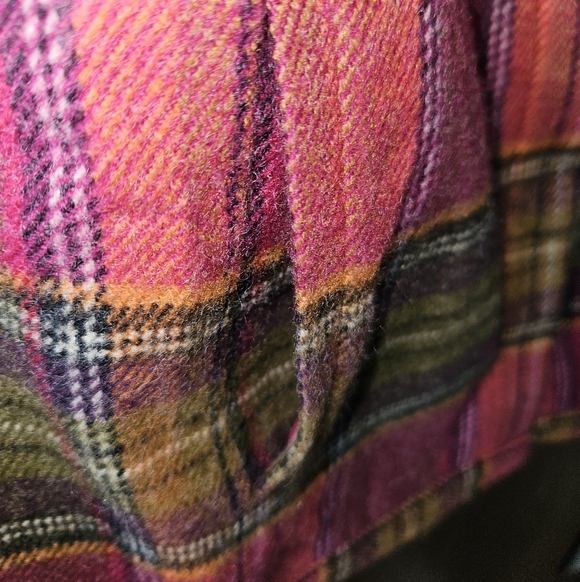 Vintage Y2K Newport News Wool Blend Multicolor Plaid Women's Zip Up Blazer | 6 - Picture 7 of 7